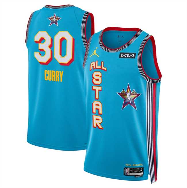 Men%27s 2025 All-Star #30 Stephen Curry Light Blue Stitched Jersey Dzhi